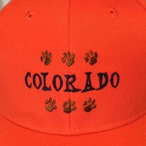 Orange Toddler Cap, Colorado & Paw Prints, NWT!